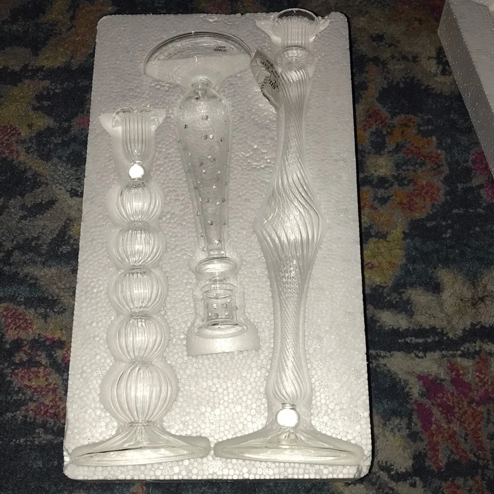 Rosalind Walshe for Gold Canyon Tall Glass Bud Vases Set